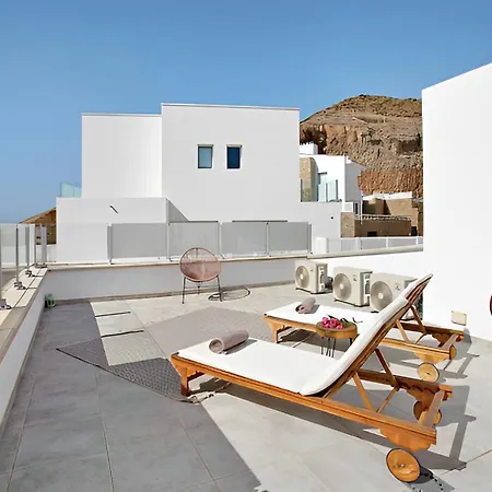 Luxury Boho With Heated Pool, Rooftop And Panoramic Sea View In Amadores Mogán